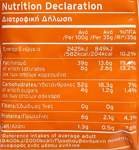 Giants Pops Τυρί Τσένταρ 35g