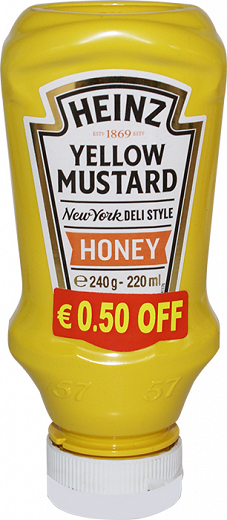 Heinz Κίτρινη Μουστάρδα Με Μέλι 240g -0.50cents
