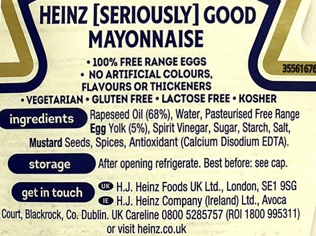 Heinz Mayonnaise 540g