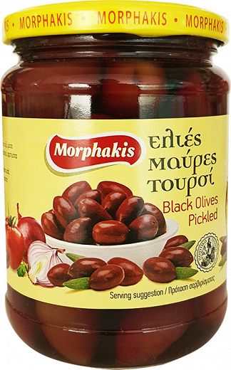 Morphakis Ελιές Μαύρες Τουρσί 350g