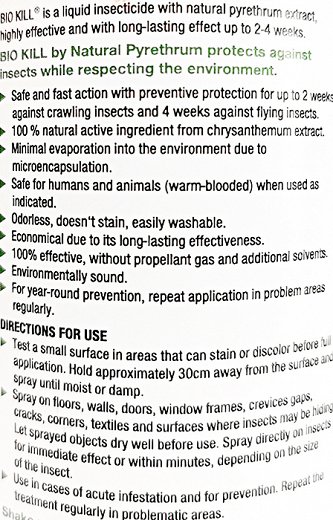 Bio Kill Insecticide Spray For Indoor Use 375ml