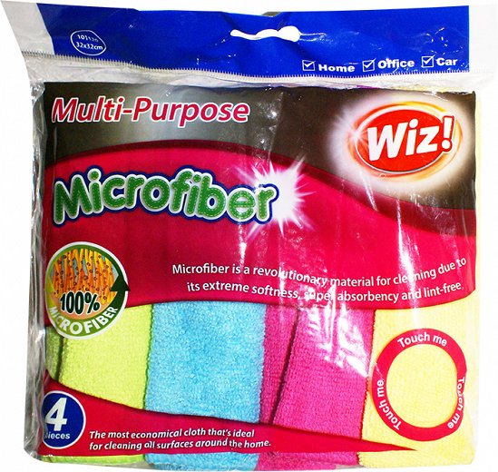 Wiz Microfiber Cloth For General Use 4Pcs