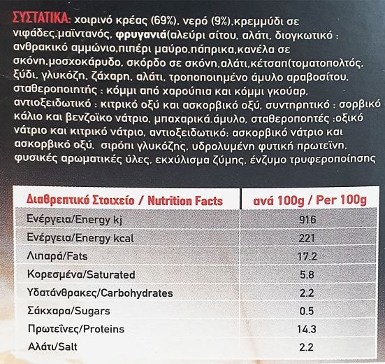Κούντουρος Μπιφτέκι Χοιρινό 5x100g