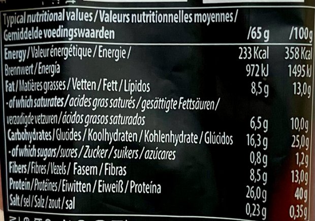 Qnt Metapure Protein Crunchy Bar Chocolate Gluten Free 65g