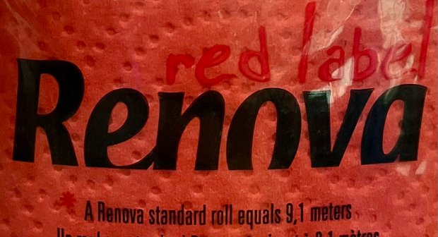 Renova Χαρτί Κουζίνας Κόκκινο 120Φύλλα 1Τεμ