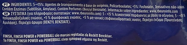 Finish Powerball All In 1 Ταμπλέτες Λεμόνι 40Τεμ
