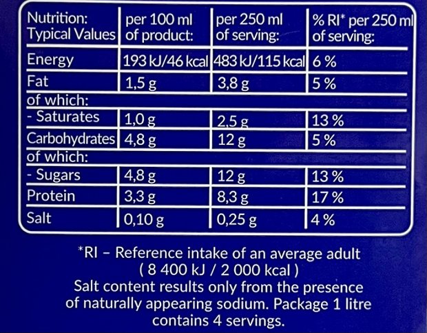 Happy Barn Semi Skimmed 1.5% Long Life Milk 1L