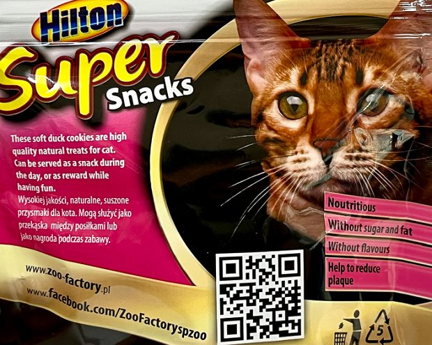 Hilton Super Cat Snacks Soft Duck Cookies 100g