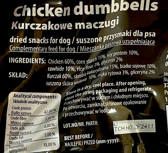 Hilton Super Dog Snacks Chicken Dumbbells 100g
