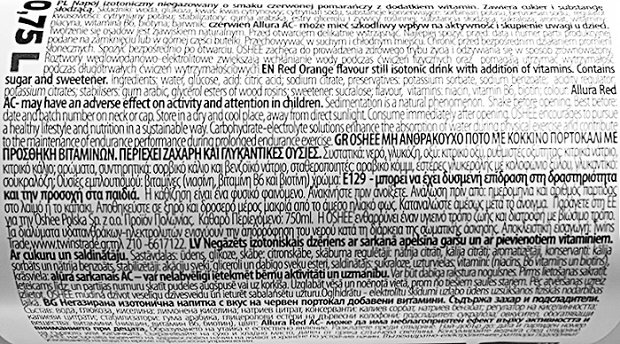 Oshee Ισοτονικό Ποτό Red Orange 750ml