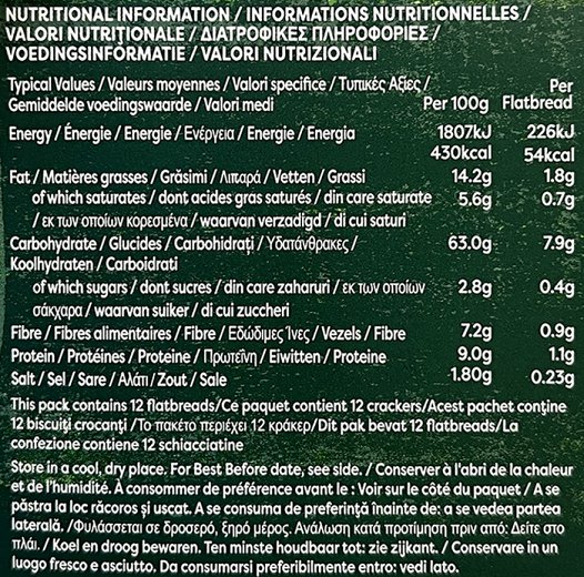 Nairns Rosemary & Sea Salt Flatbreads Gluten Free 150g