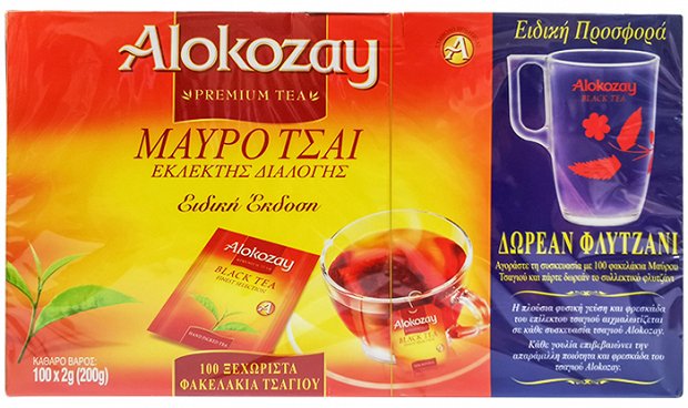 Alokozay Black Tea 100Pcs + Free Mug