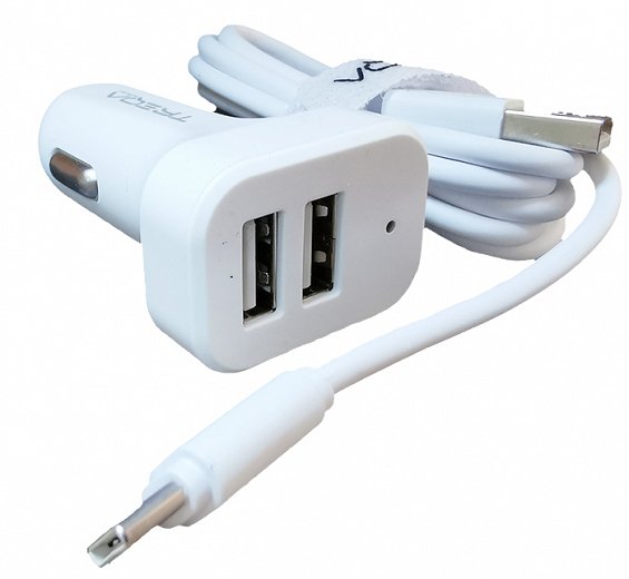 Treqa 2 Usb Car Charger Cs-219 3.1A 1Pc