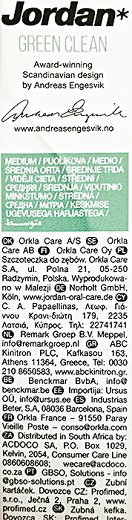Jordan Green Clean Toothbrush Medium 1Pc