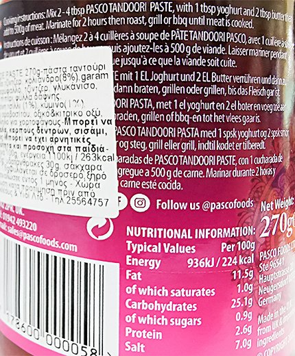 Pasco Tandoori Marinade Paste 270g