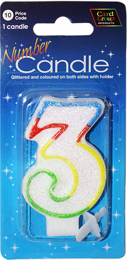Number Candle 3 1Pc