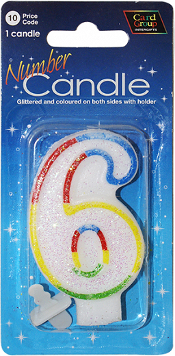 Number Candle 6 1Pc