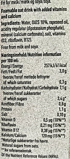 Oatly Barista Oat Drink 500ml