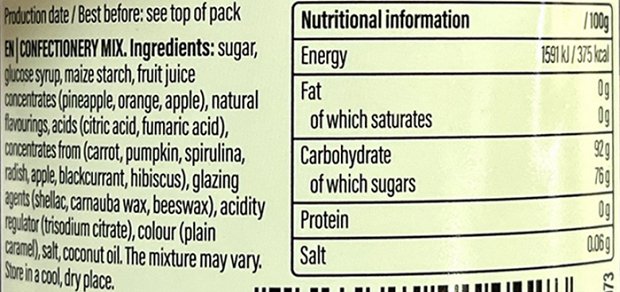 The Jelly Bean Factory Pop A Bean 36 Flavours 100g