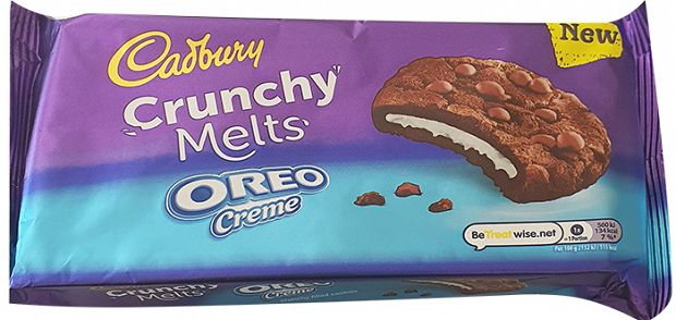 Cadbury Crunchy Melts Oreo Creme Cookies 156g