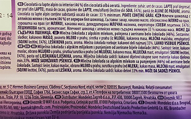 Milka Milk Chocolate Bubbly White 95g