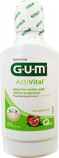 Gum Acti Vital Fresh Mint Στοματικό Διάλυμα 300ml