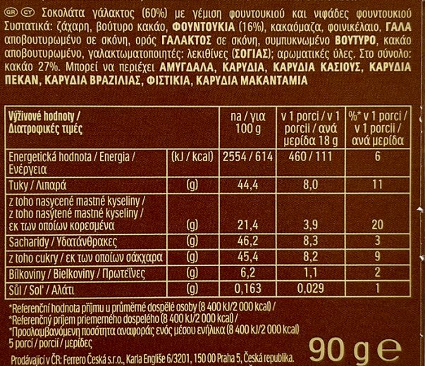 Ferrero Rocher Milk Hazelnut 90g