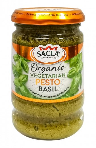Sacla Organic Σάλτσα Πέστο Με Βασιλικό 190g