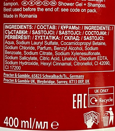 Old Spice Captain 3 In 1 Shower Wash 400ml