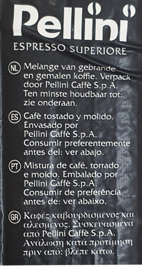 Pellini Espresso Coffee Vellutato 250g