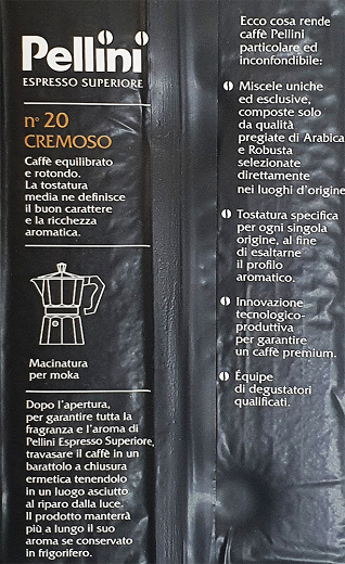 Pellini Εκλεκτός Καφές Espresso Cremoso 250g