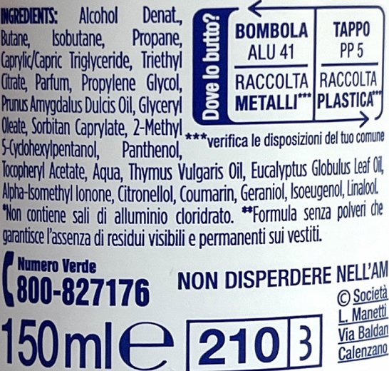 Neutro Roberts Deodorant Spray Fresco Classico 150ml