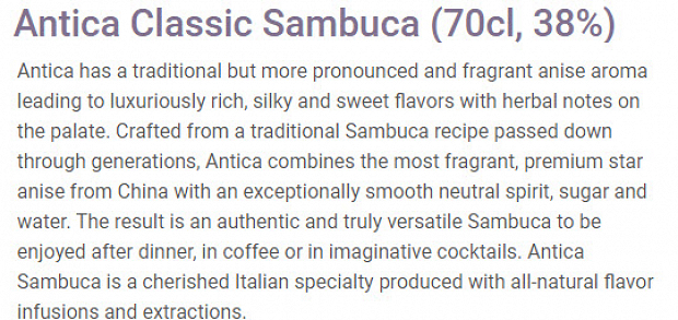 Antica Sambuca Classic 700ml