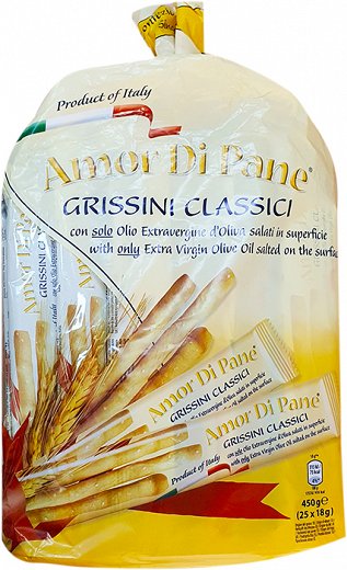 Amor Di Pane Bread Sticks With Olive Oil & Salt 25x18g