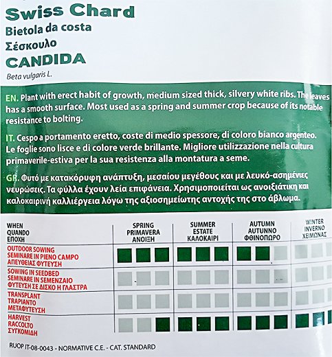 The Gardener Profit Seeds Swiss Chard