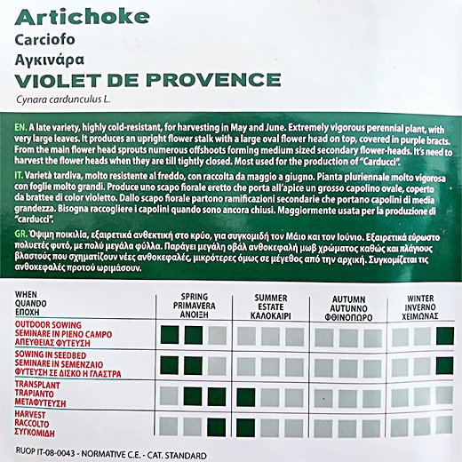 The Gardener Profit Seeds Artichoke