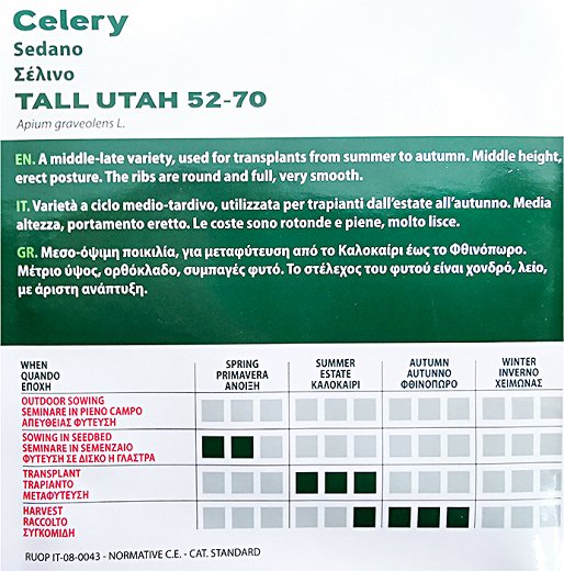 The Gardener Profit Seeds Celery