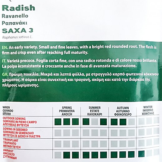 The Gardener Profit Seeds Radish