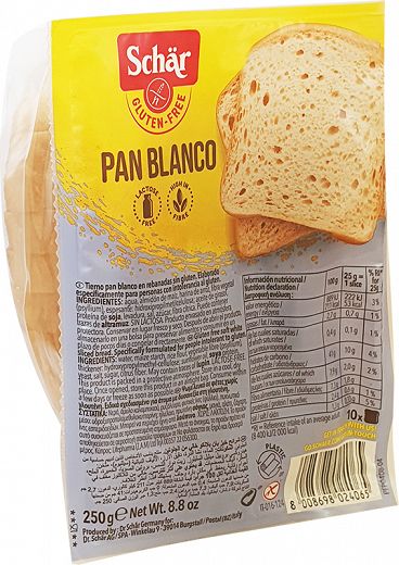 Schar White Bread Slices Gluten Free 250g