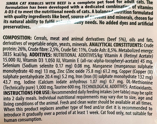 Simba Adult Dry Food Beef 2kg