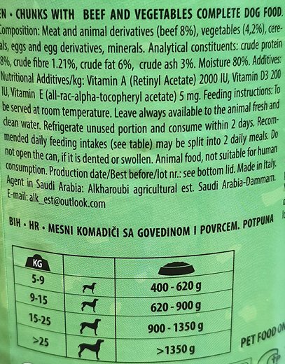 Simba Dog Chunks With Beef & Vegetables 1230g