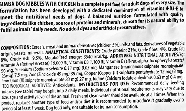 Simba Dog Adult Ξηρή Τροφή Κοτόπουλο 20kg