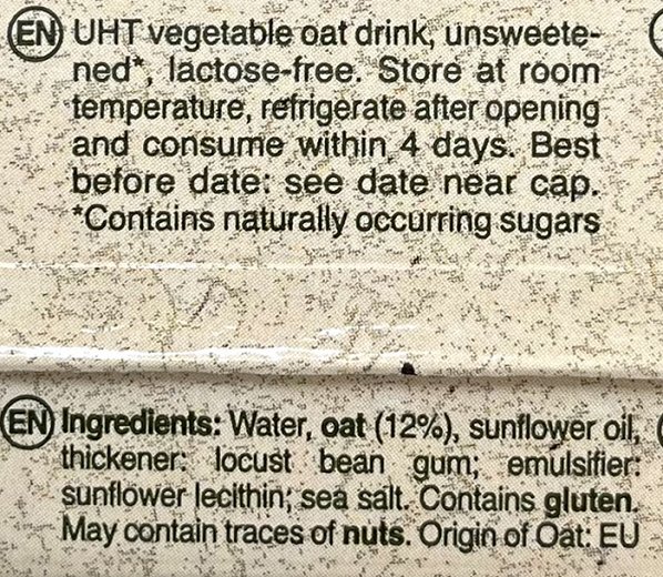 Mandor Oat Drink No Added Sugar 1L