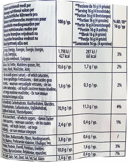 Amor Di Pane Bread Sticks With Olive Oil 30x16g