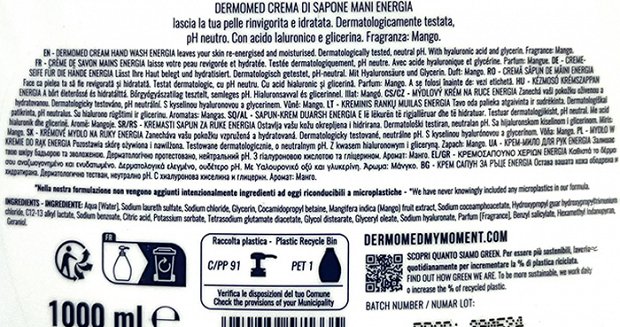 Dermomed Energia Mango Κρεμοσάπουνο 1000ml