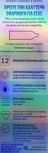 Durex Condoms Invisible 12Pcs