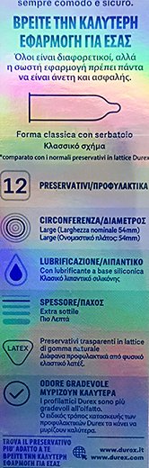 Durex Προφυλακτικά Invisible 12Τεμ