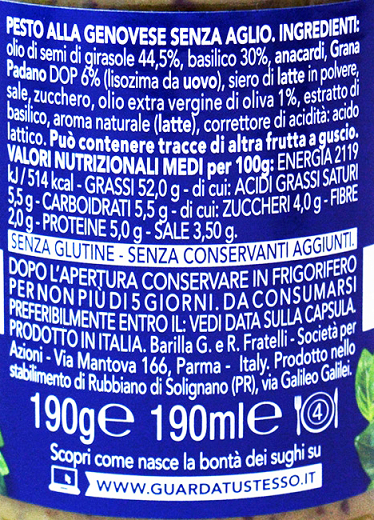 Barilla Pesto Genovese Sauce 190g