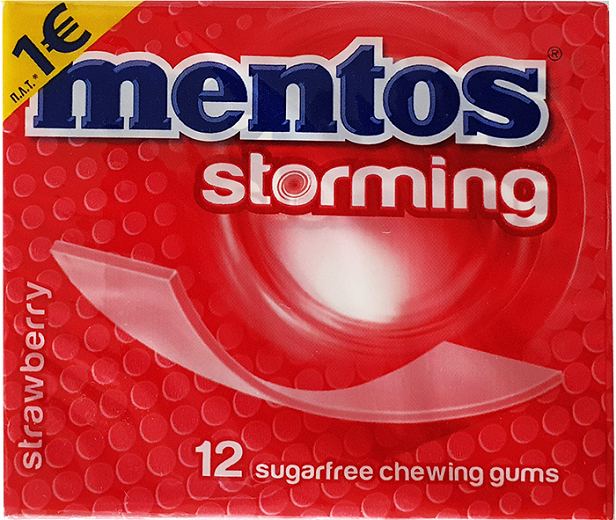 Mentos Storming Strawberry Chewing Gum 33g