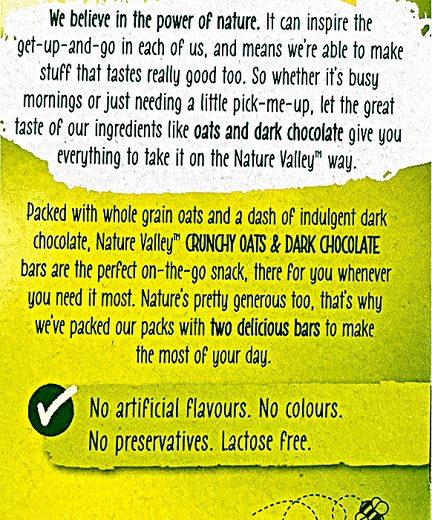 Nature Valley Crunchy Oats & Dark Chocolate Bars 5x42g
